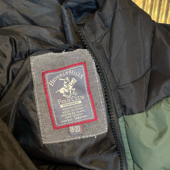 Beverly Hills Polo Club Boy's Black and Army Green Vest Jacket - Picture 9 of 9